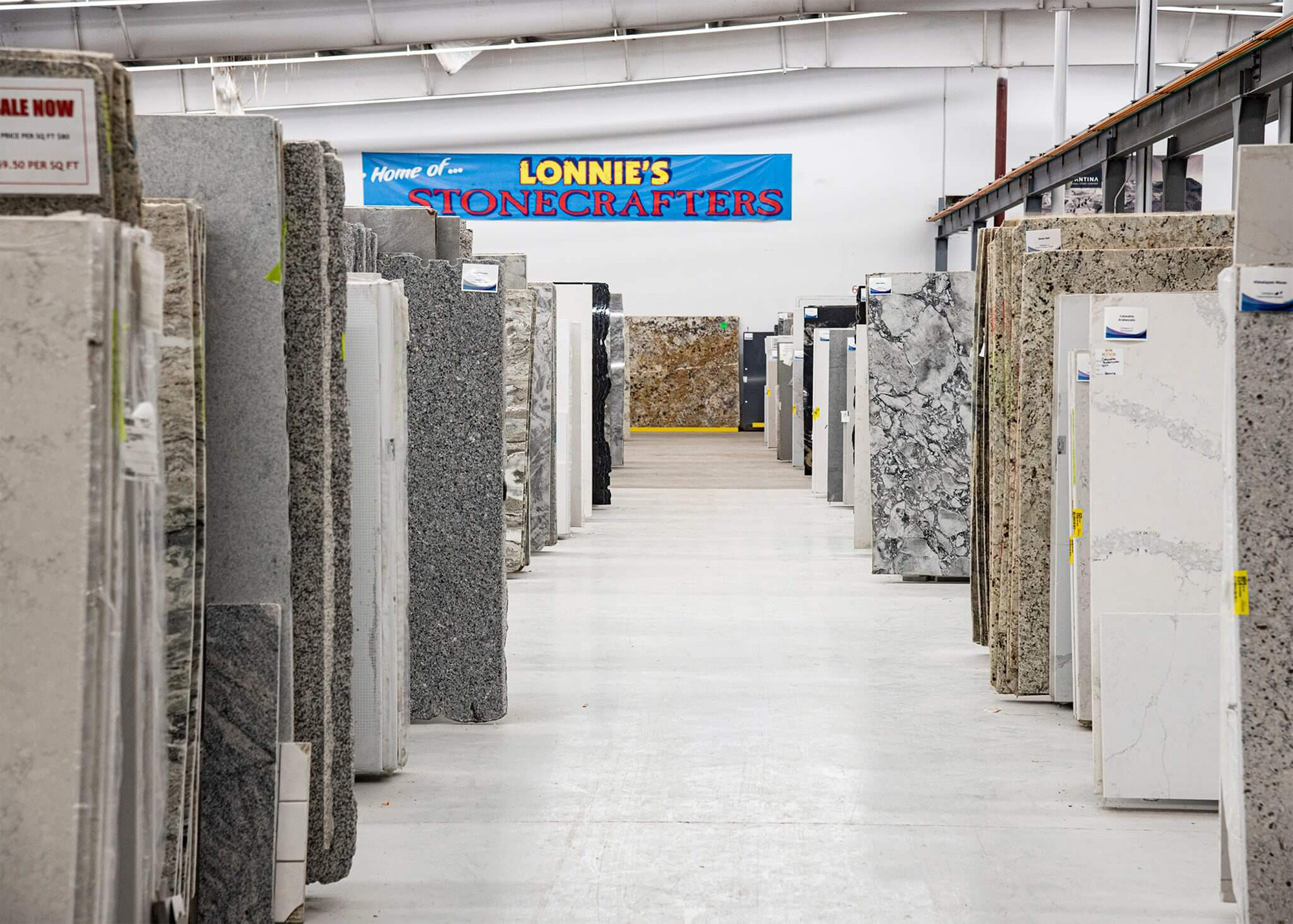 Lonnie's Stonecrafters showroomn