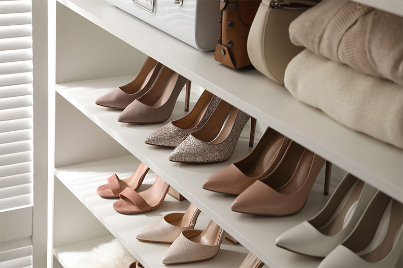 Closet with shoes